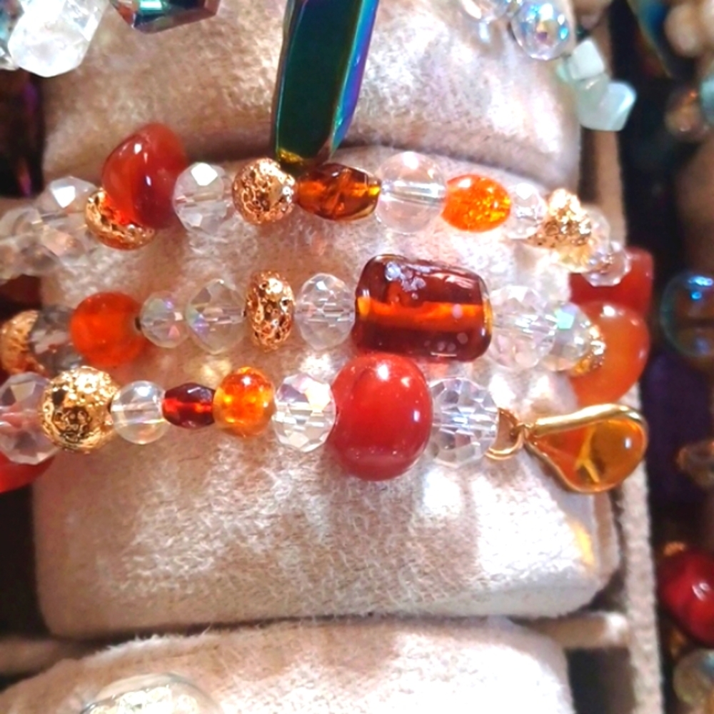 Amber Rock Storm Bracelet